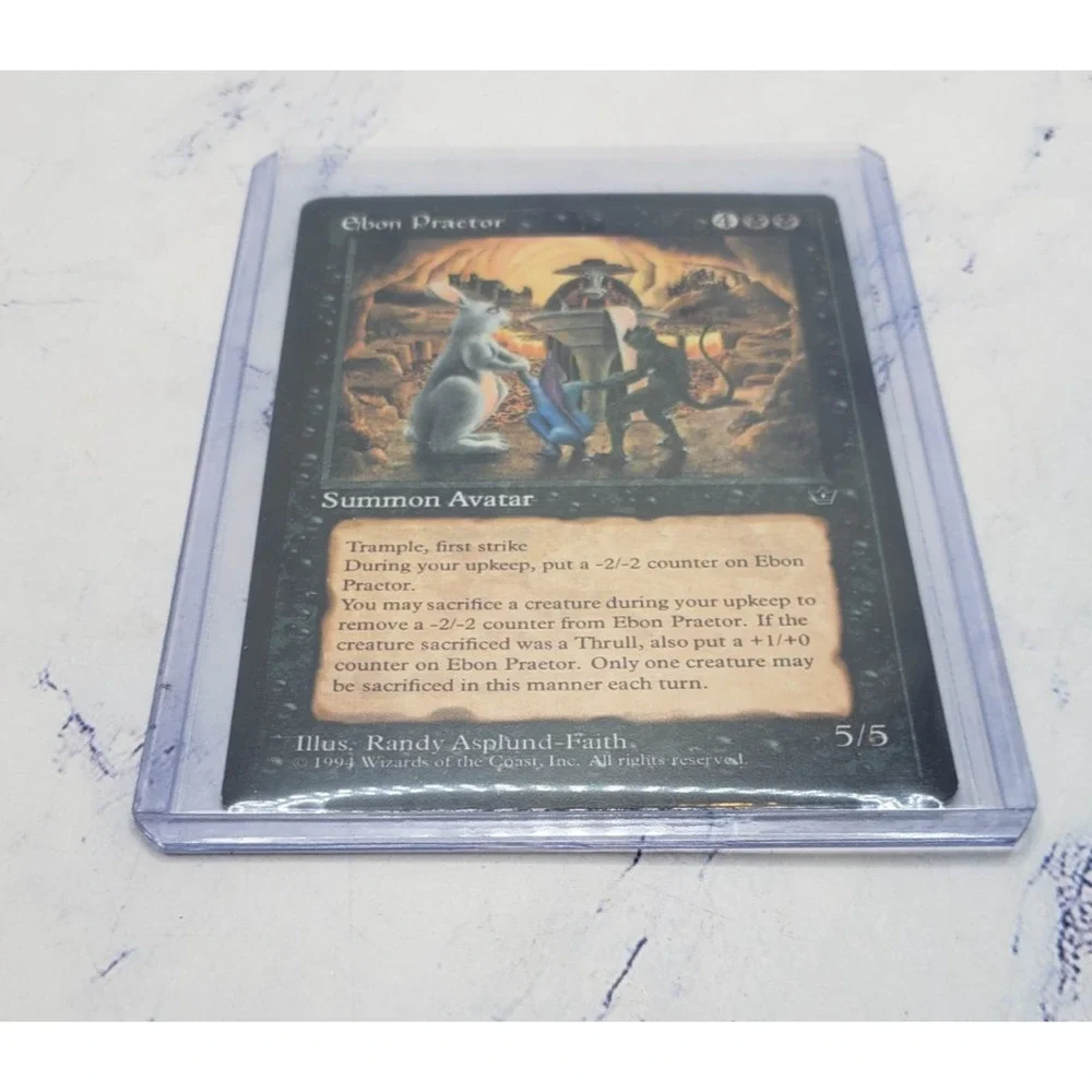 Magic the Gathering Ebon Praetor Fallen Empires Black Creature Card